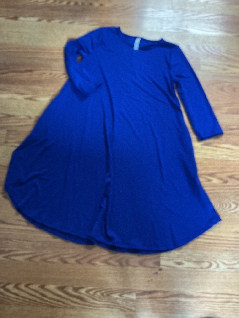 Zenana Premium Ultra Soft Royal Blue 3/4 Sleeve Knit Midi Dress Size S